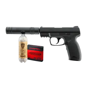 PACK COMBAT ZONE COP SK BBS 6MM CO2 2,0J + 2700 BBS 6MM EF BIO 0.25G ET 5 CO2