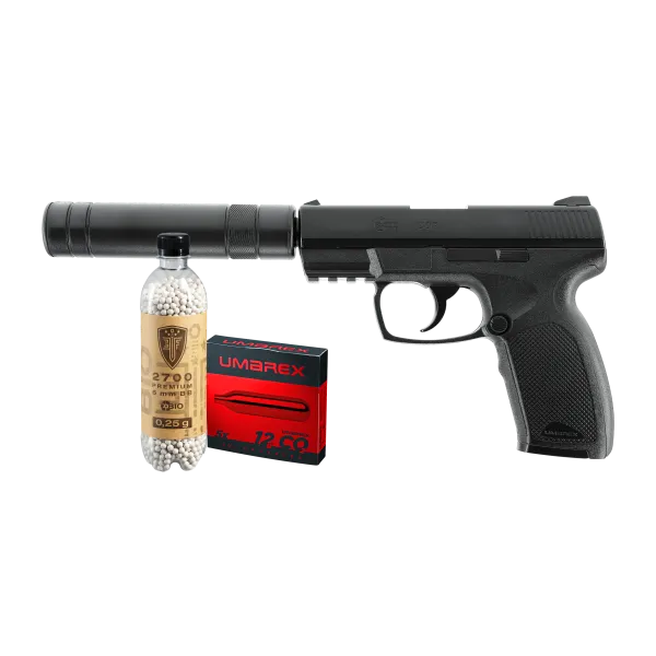 PACK COMBAT ZONE COP SK BBS 6MM CO2 2,0J + 2700 BBS 6MM EF BIO 0.25G ET 5 CO2