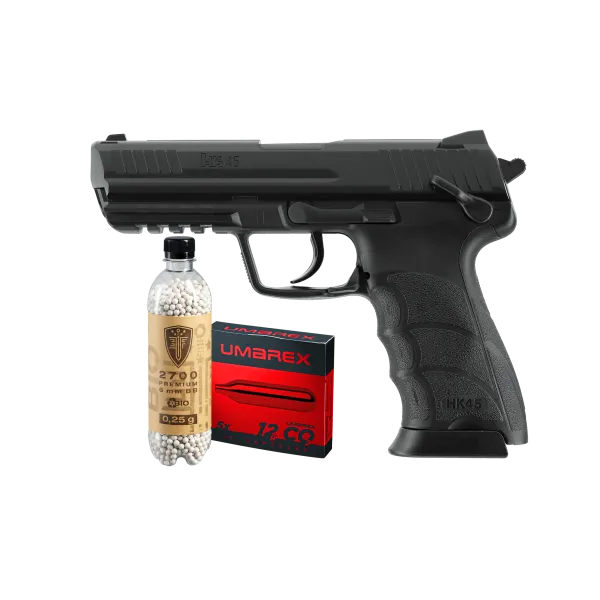 PACK HK45 BBS 6MM CO2 2,0J + 2700 BBS 6MM EF BIO 0.25G ET 5 CO2