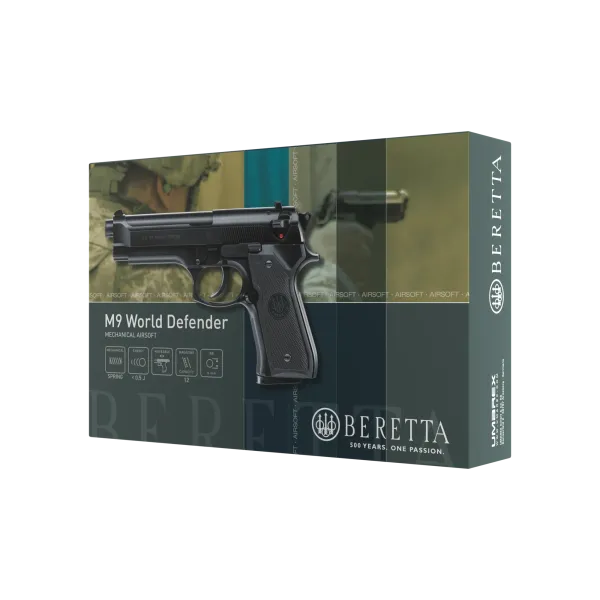 PIST BERETTA M9 WORLD DEFENDER BBS 6MM SPRING 0,5J