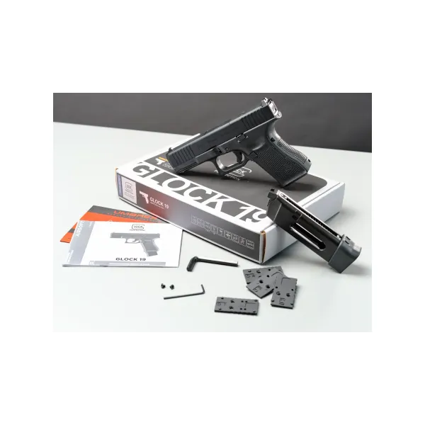 PIST GLOCK 19 GEN5 MOS BBS 6MM CO2  1J BLACK AVEC 4 INTERFACES