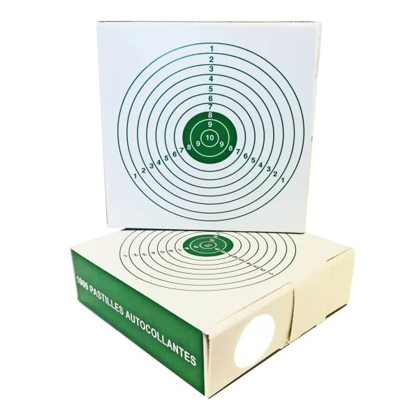 GOMMETTES BLANCHES POUR CIBLES DIAM. 15 MM, BOITE DE 1000