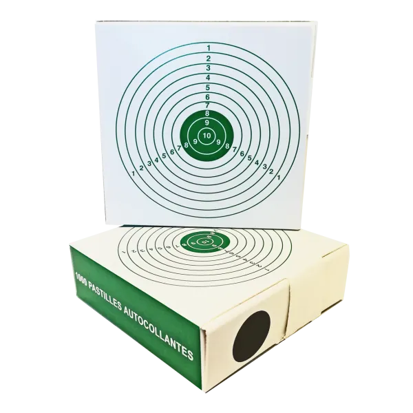 GOMMETTES NOIRES POUR CIBLES DIAM. 15 MM, BOITE DE 1000