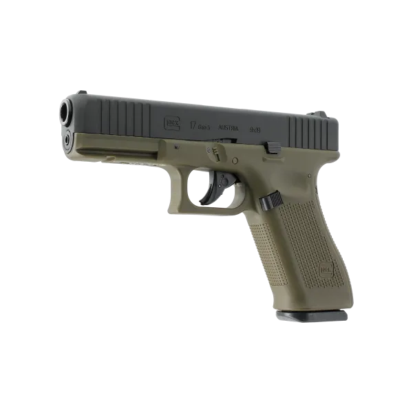 PIST GLOCK 17 GEN5 CO2 CAL BB/4.5MM  3,0 J BLACK BATTLEFIELD GREEN