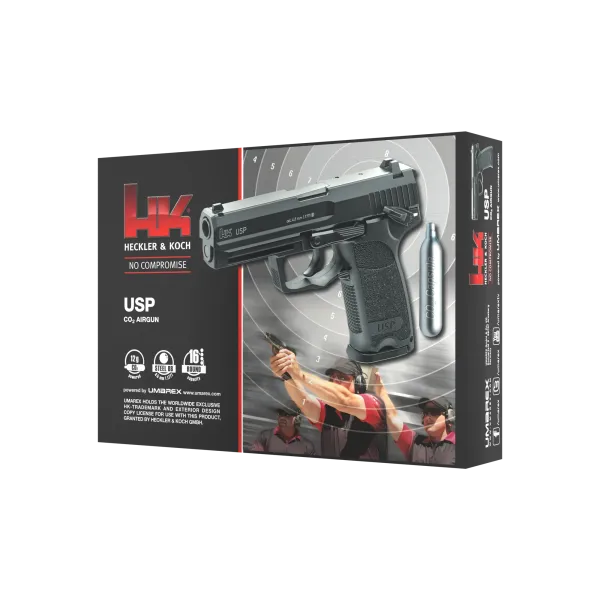 PIST HECKLER & KOCH USP  BLACK BLOWBACK CO2 CAL BB/4.5MM