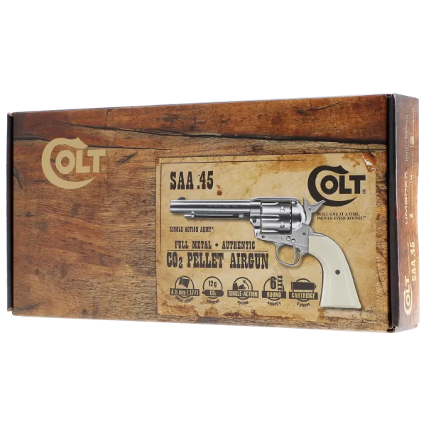 REV COLT SA ARMY 45 5.5'' CO2 CAL 4.5 MM NICKEL PLATED