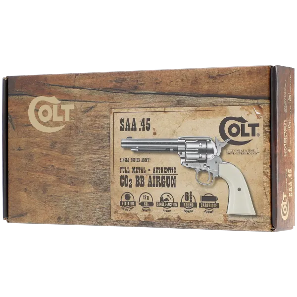 REV COLT SA ARMY 45 5.5'' CO2 CAL BB/4.5 NICKEL PLATED