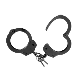 MENOTTES DE POIGNETS EN ACIER DOUBLE VERROUILLAGE - NOIRES