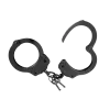 MENOTTES DE POIGNETS EN ACIER DOUBLE VERROUILLAGE - NOIRES