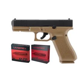 PACK PIST GLOCK 17 GEN5 CAL 43 PAINTBALL T4E COYOTE