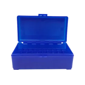 BOITE DE RANGEMENT BLEUE 50 MUNITIONS CAL 357