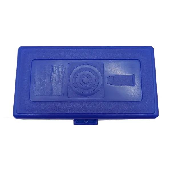 BOITE DE RANGEMENT BLEUE 50 MUNITIONS CAL 357