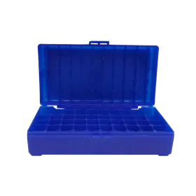 BOITE DE RANGEMENT BLEUE 50 MUNITIONS CAL 45 ACP