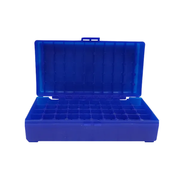 BOITE DE RANGEMENT BLEUE 50 MUNITIONS CAL 45 ACP