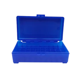 BOITE DE RANGEMENT BLEUE 50 MUNITIONS CAL 9MM