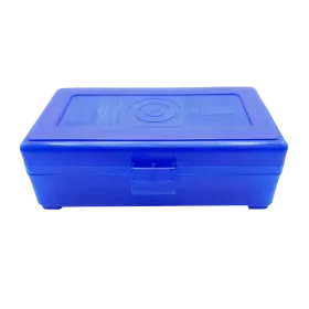 BOITE DE RANGEMENT BLEUE 50 MUNITIONS CAL 9MM