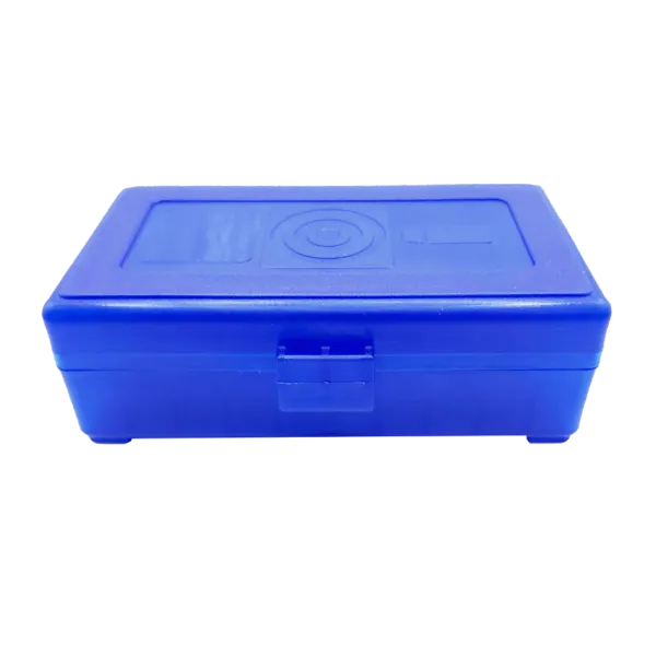 BOITE DE RANGEMENT BLEUE 50 MUNITIONS CAL 9MM
