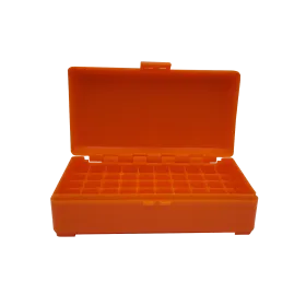 BOITE DE RANGEMENT ORANGE 50 MUNITIONS CAL 9MM