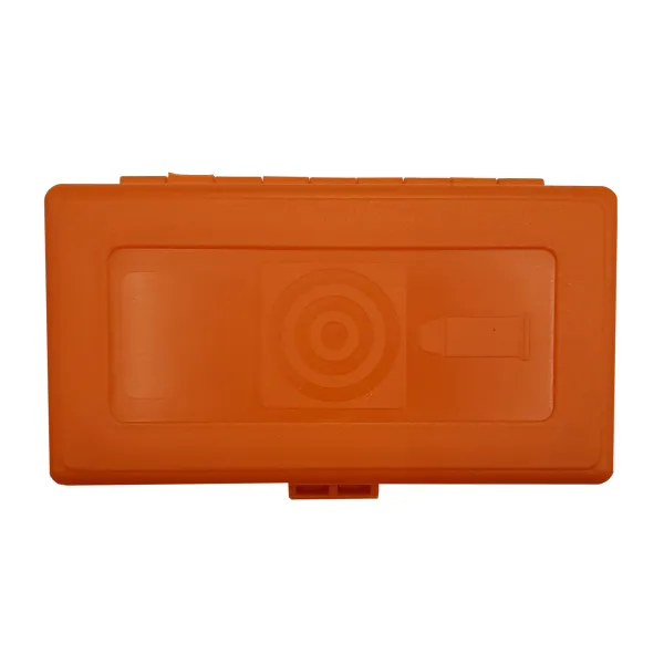 BOITE DE RANGEMENT ORANGE 50 MUNITIONS CAL 9MM