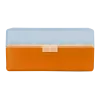 BOITE DE RANGEMENT ORANGE COUVERCLE TRANSPARENT 50 MUNITIONS CAL 223