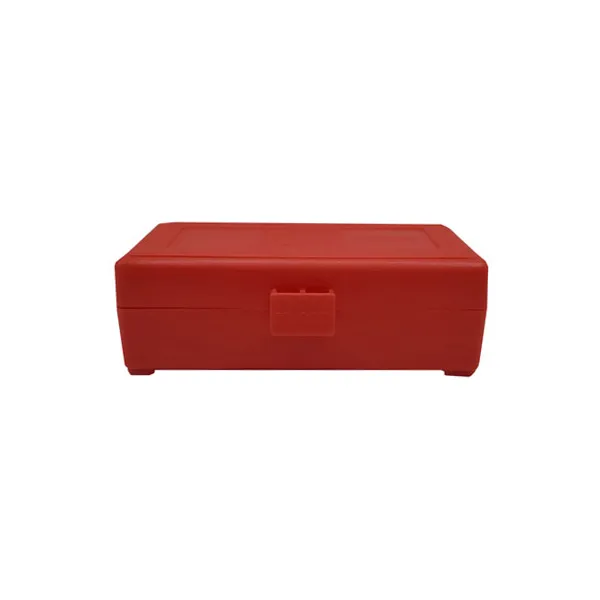 BOITE DE RANGEMENT ROUGE 50 MUNITIONS CAL 9MM