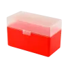 BOITE DE RANGEMENT ROUGE COUVERCLE TRANSPARENT 50 MUNITIONS CAL 30-06