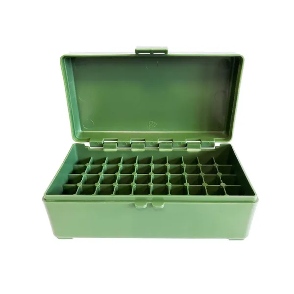 BOITE DE RANGEMENT VERTE 50 MUNITIONS CAL 357