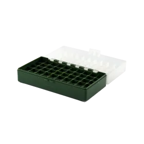 BOITE DE RANGEMENT VERTE 50 MUNITIONS CAL 45 ACP