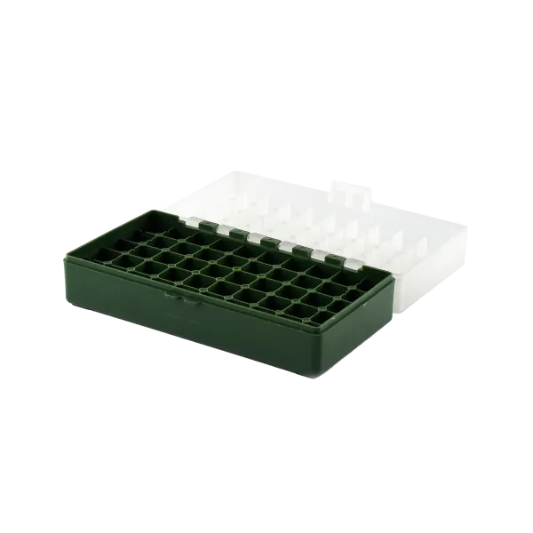 BOITE DE RANGEMENT VERTE 50 MUNITIONS CAL 45 ACP