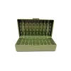 BOITE DE RANGEMENT VERTE 50 MUNITIONS CAL 45 ACP
