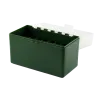 BOITE DE RANGEMENT VERTE COUVERCLE TRANSPARENT 32 MUNITIONS CAL 338L