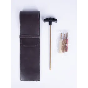 KIT NETTOYAGE PISTOLET GROS CALIBRE ETUI SKAI LAITON CAL 44