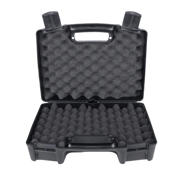 MALLETTE ARME DE POING, FERMETURE 2 ATTACHES, MOUSSE ALVEOLEE, 37,5X28X13 CM