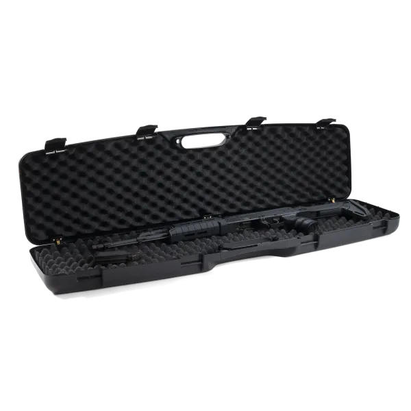 MALLETTE POUR ARME, FERMETURE 4 ATTACHES, MOUSSE ALVEOLEE, 110X25X11 CM