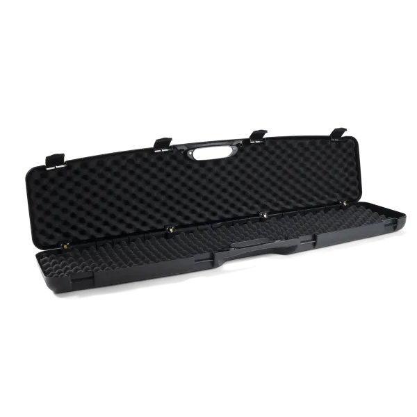 MALLETTE POUR ARME, FERMETURE 4 ATTACHES, MOUSSE ALVEOLEE, 125X25X11 CM