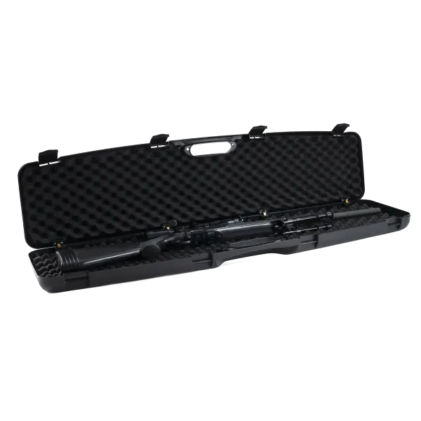 MALLETTE POUR ARME, FERMETURE 4 ATTACHES, MOUSSE ALVEOLEE, 125X25X11 CM