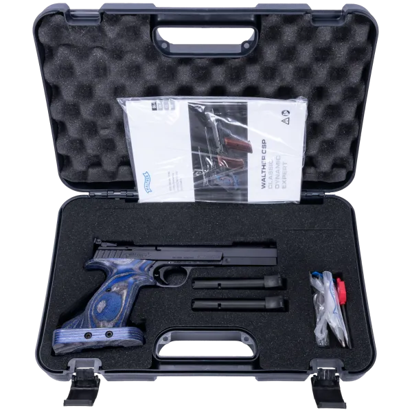 PIST CSP EXPERT BLUE ANGEL WALTHER CAL 22LR, 10 COUPS, POIGNEE ANATOMIQUE