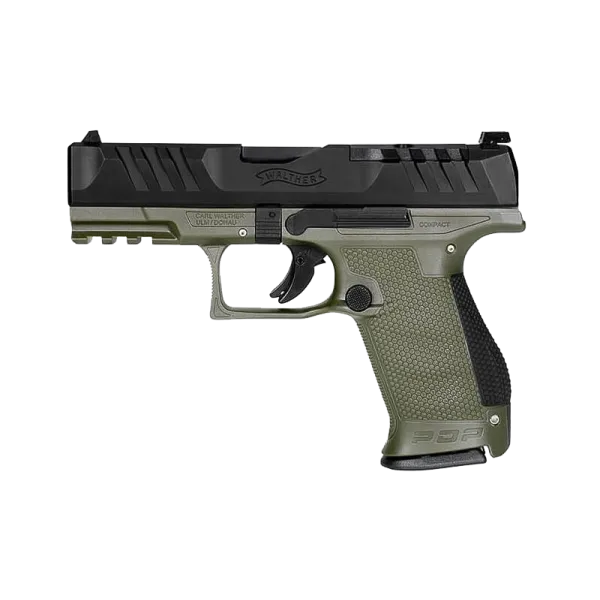 PIST PDP COMPACT WALTHER 4'' CAL 9X19, 15 COUPS - OD GREEN