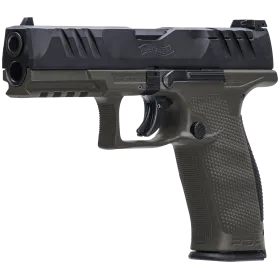 PIST PDP FULL SIZE WALTHER 4,5'' CAL 9X19, 18 COUPS - OD GREEN