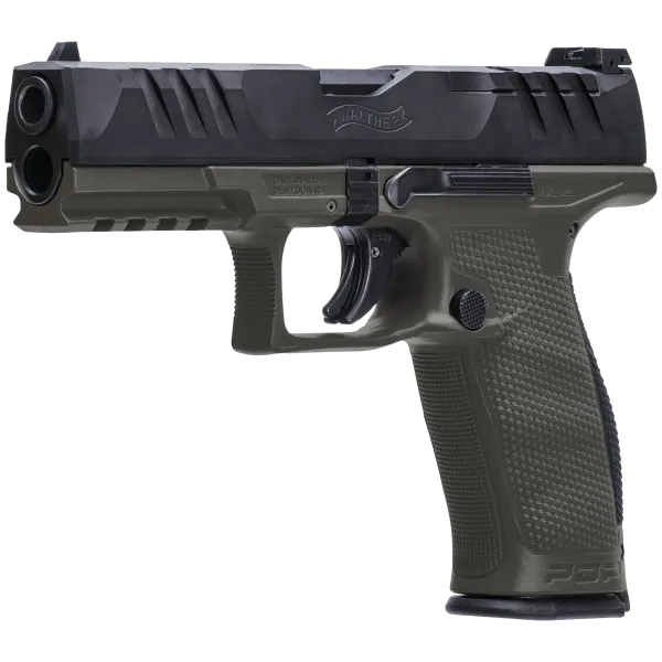 PIST PDP FULL SIZE WALTHER 4,5'' CAL 9X19, 18 COUPS - OD GREEN