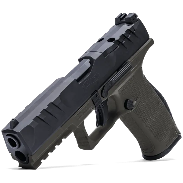 PIST PDP FULL SIZE WALTHER 4,5'' CAL 9X19, 18 COUPS - OD GREEN