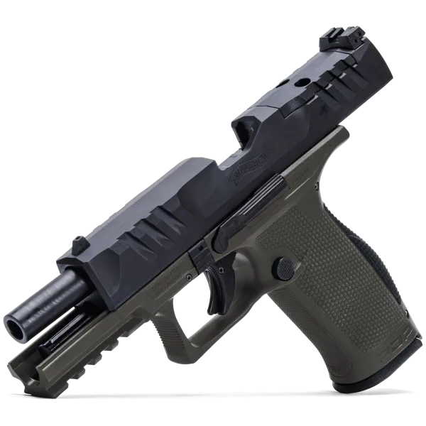PIST PDP FULL SIZE WALTHER 4,5'' CAL 9X19, 18 COUPS - OD GREEN