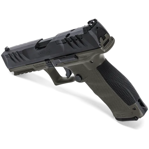 PIST PDP FULL SIZE WALTHER 4,5'' CAL 9X19, 18 COUPS - OD GREEN
