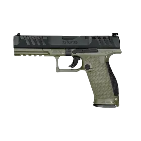 PIST PDP FULL SIZE WALTHER 5'' CAL 9X19, 18 COUPS - OD GREEN