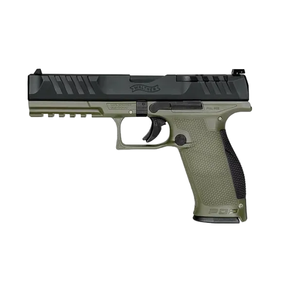 PIST PDP FULL SIZE WALTHER 5'' CAL 9X19, 18 COUPS - OD GREEN