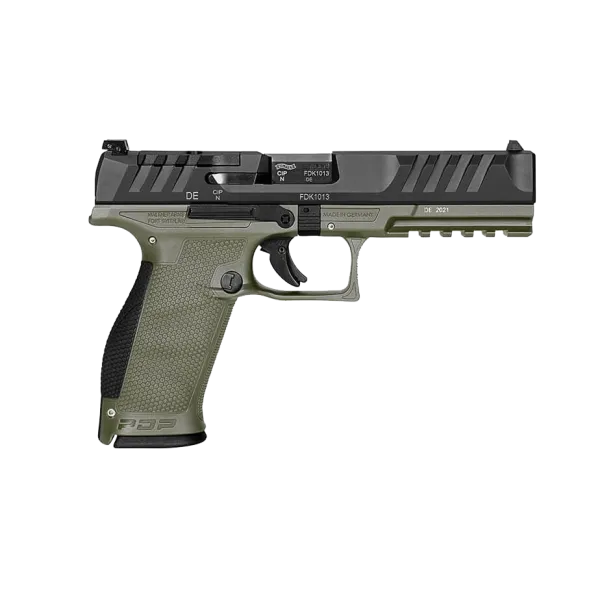 PIST PDP FULL SIZE WALTHER 5'' CAL 9X19, 18 COUPS - OD GREEN
