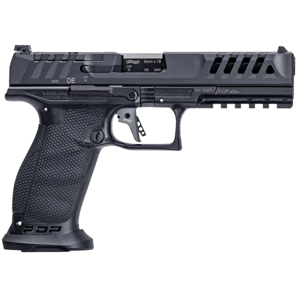 PIST PDP MATCH POLYMERE FULL SIZE WALTHER 5'' CAL 9X19, 18/20 COUPS