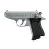 PIST PPK WALTHER CAL 380 ACP, 6 COUPS - INOX