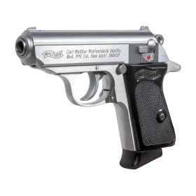 PIST PPK WALTHER CAL 380 ACP, 6 COUPS - INOX