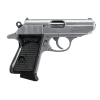 PIST PPK WALTHER CAL 380 ACP, 6 COUPS - INOX
